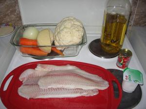 Рыба запеченая с овощами Рыба запеченая